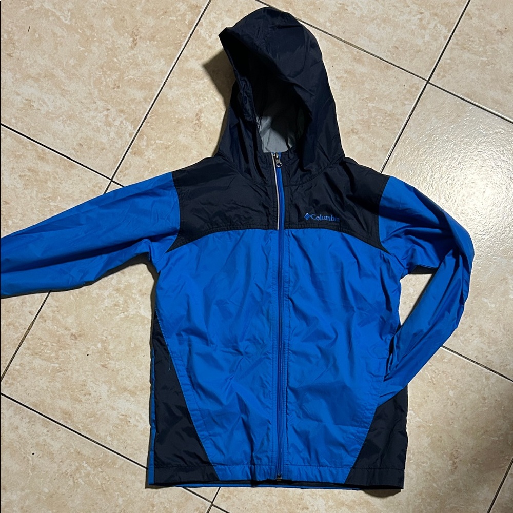 Columbia Kids Blue and Black Raincoat